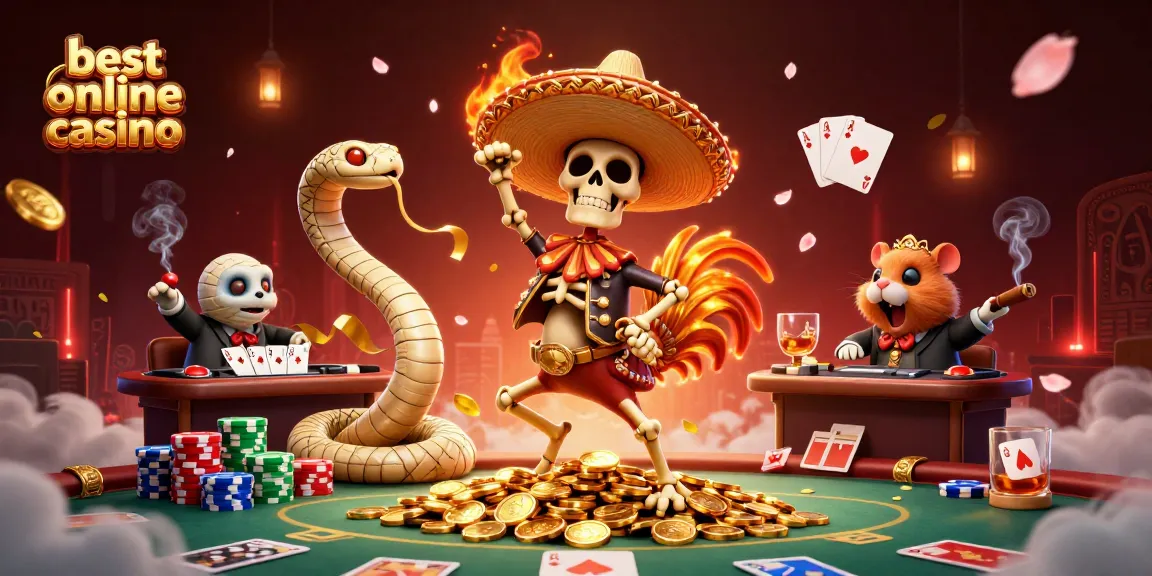 Celebrate winning moments at the best online casino with a dynamic 3D illustration of characters.